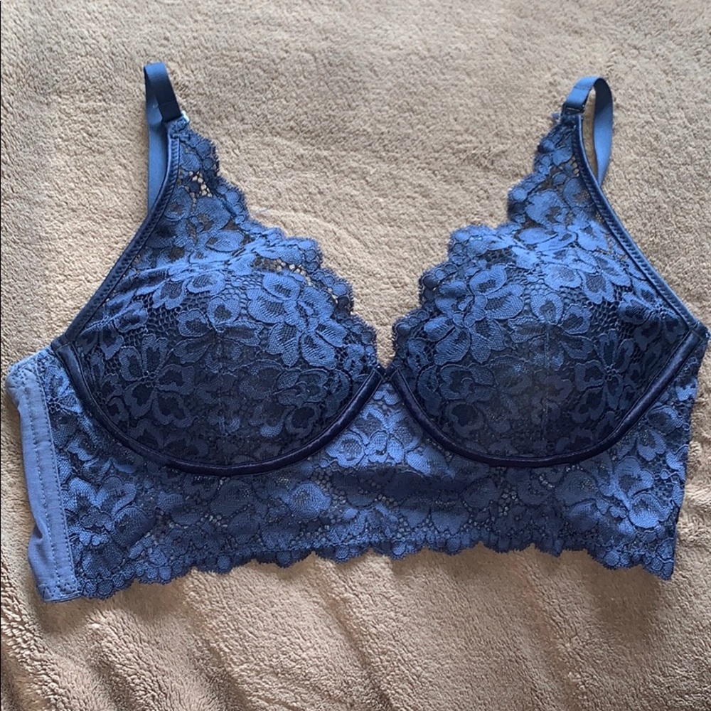 Blue Lace Bra